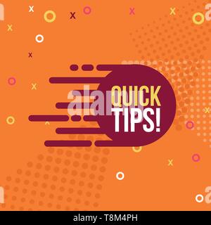 Modern quick tips composition with flat design- Vector illustrator Stock Vector