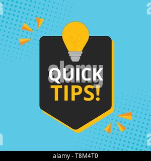 Modern quick tips composition with flat design- Vector illustrator Stock Vector