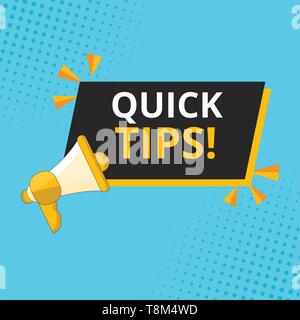 Modern quick tips composition with flat design- Vector illustrator Stock Vector