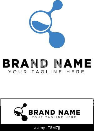 molecular logo design template vector illustration icon element-vector Stock Vector