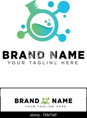 share laboratory logo design template vector concept illustration icon element Stock Vector