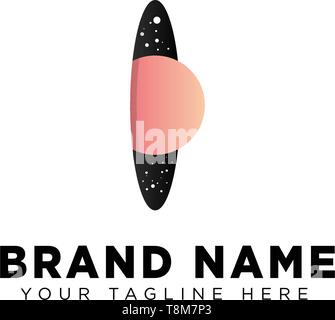 galaxy planet logo template vector design illustration icon element Stock Vector