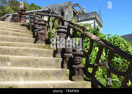 Bulol or Ifugao rice god statue, Banaue rice fields, Banaue ...