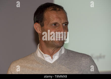 Massimiliano Allegri, guest during the XXXII Turin International Book Fair at Lingotto Fiere on May 13, 2019 in Turin, Italy. (Photo by Antonio Polia / Pacific Press) Stock Photo