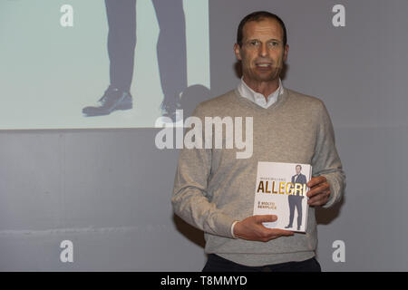 Massimiliano Allegri, guest during the XXXII Turin International Book Fair at Lingotto Fiere on May 13, 2019 in Turin, Italy. (Photo by Antonio Polia / Pacific Press) Stock Photo