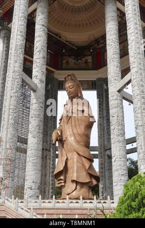 Georgetown, Penang, Malaysia - July 31, 2018; Statue of the Goddess of Mercy, Kuan Yin in the largest buddhist temple in Malaysia Stock Photo