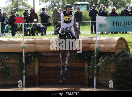 Graf Liberty ridden by Christopher Burton on the Cross Country during day four of the 2019 Mitsubishi Motors Badminton Horse Trials at The Badminton Estate, Gloucestershire. PRESS ASSOCIATION Photo. Picture date: Saturday May 4, 2019. See PA story EQUESTRIAN Badminton. Photo credit should read: David Davies/PA Wire Stock Photo