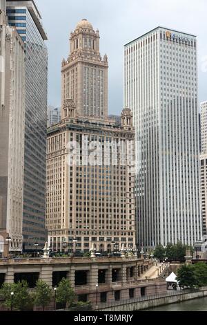 CHICAGO, USA - JUNE 26, 2013: Jewelers Building in Chicago. The building also known as 35 East Wacker is on the National Register of Historic Places. Stock Photo