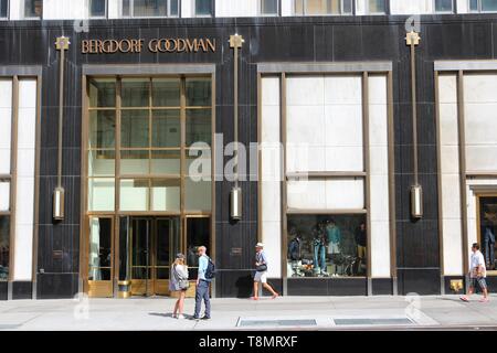 NEW YORK, USA - JULY 2, 2013: Bergdorf Goodman department store in 5th Avenue, New York. Bergdorf Goodman is a luxury department store founded in 1899 Stock Photo