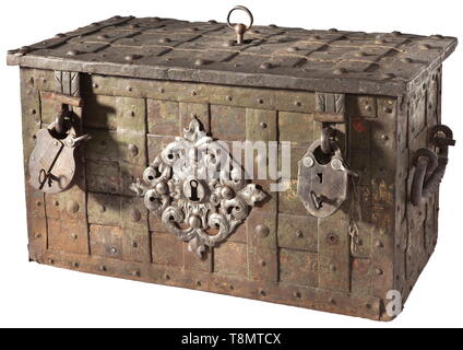 Green Iron Strap Trunk Green Iron Strap Trunk