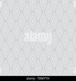 Seamless oval striped shapes on gray vector background, abstract pattern. Waves lines seamless design elements for wrapping paper, background, surface Stock Vector
