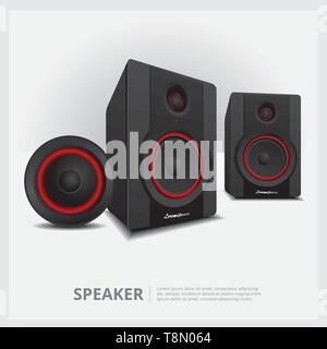 Speakers isolated vector illustration Stock Vector