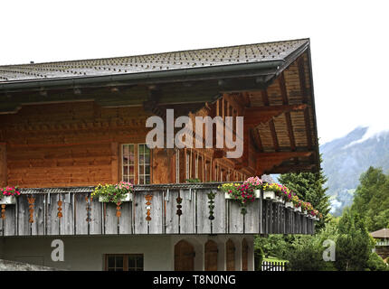 Erlenbach im Simmental village. Canton of Bern. Switzerland Stock Photo