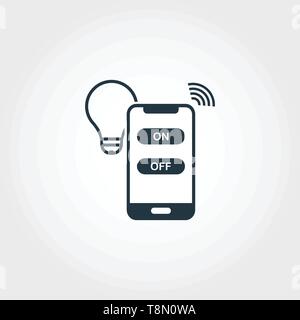 Smart Light icon. Monochrome creative design from smart devices icon collection. Premium smart light icon for web design, apps, software and more. Stock Vector