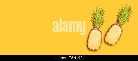 Seamless pattern with pineapple. Tropical abstract background. Stock Photo