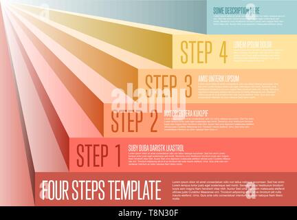 Vecotr Infogrpahic steps diagram template for workflow, business schema or procedure diagram Stock Vector