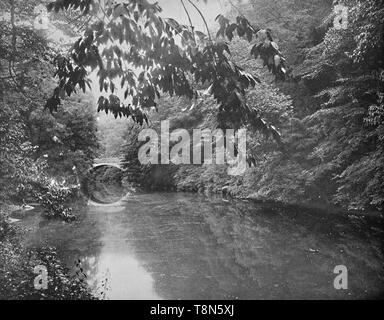 'On Wissahickon Creek, Fairmount Park, Philadelphia', c1897. Creator: Unknown. Stock Photo