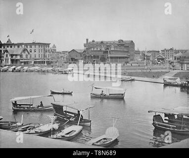 'Wesley Lake, Asbury Park, New Jersey', c1897. Creator: Unknown. Stock Photo
