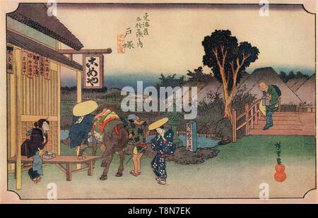 'Totsuka (Branch of Main Street)', 1831-1834, (1936). Creator: Ando Hiroshige. Stock Photo