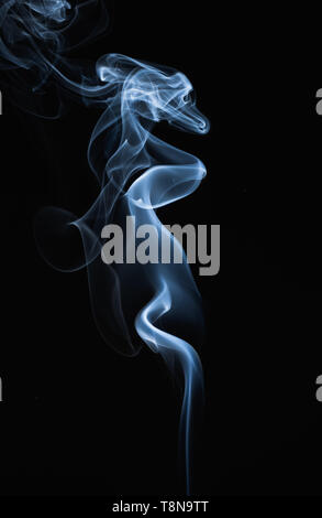 white smoke smoke on black background . abstract Stock Photo