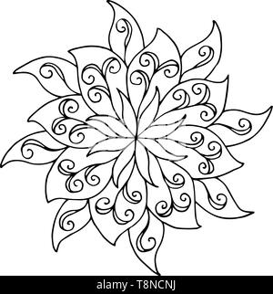 Abstract pattern, mandala for coloring books for adults and children Stock Vector