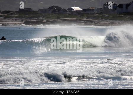 Perfect, small wave on a sunny day. Stock Photo
