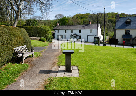 Village green at Bleddfa, Radnor Forest, Powys, Wales Stock Photo