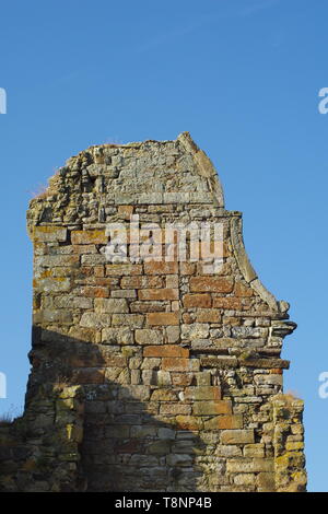 Remains of Newark Castle on the Cliffs by St Monans on a Sunny Summers Day. Fife, Scotland, UK Stock Photo