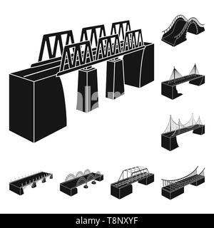 bridge,modern,pedestrian,mounted,rock,building,mobile,sea,railway,concrete,relocation,lift,assembled,hanging,railroad,long,brick,autobahn,columns,bank,river,handrails,support,adjustable,metal,old,shore,waterfall,column,construct,side,bridgework,architecture,landmark,structure,crossing,sight,connection,design,set,vector,icon,illustration,isolated,collection,element,graphic,sign,black,simple Vector Vectors , Stock Vector