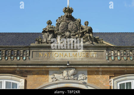 Copenhagen, Denmark - Jun 09, 2012: Facade of National museum Stock Photo