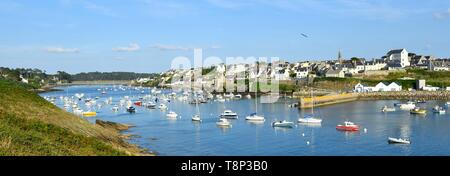 France, Finistere, Iroise see, Armorique Regional natural park, Le Conquet, the harbour Stock Photo