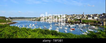 France, Finistere, Iroise see, Armorique Regional natural park, Le Conquet, the harbour Stock Photo