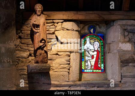 France, Finistere, Chateauneuf du Faou, Moustoir chapel Stock Photo