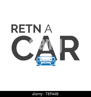 vector logo for car rental and sales Stock Vector
