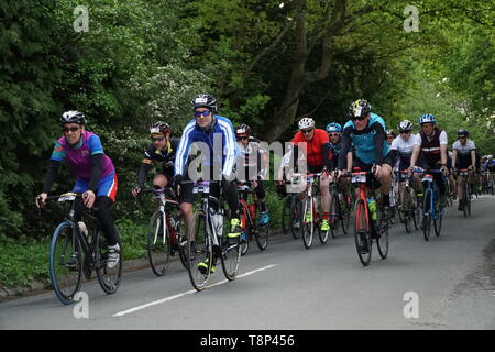 Cyclists taking part in the Birmingham Velo, cycle ride, Birmingham, UK Stock Photo