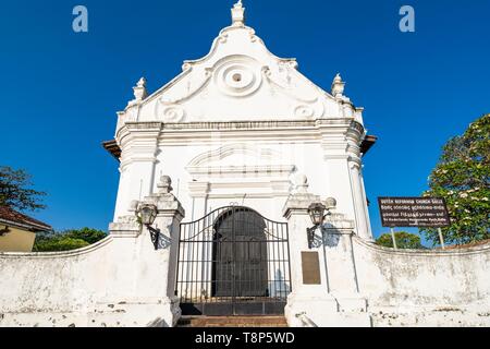 Sri Lanka, Southern province, Galle, Galle Fort or Dutch Fort listed as World Heritage by UNESCO, Dutch Reformed Church or Groote Kerk built by the Dutch in 1755 Stock Photo