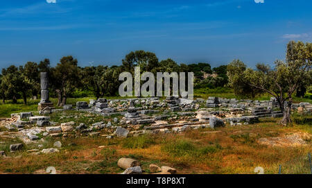 Teos ancient city seferihisar Izmir Turkey Stock Photo