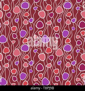 Abstract vector colorful seamless pattern. Retro hand drawn abstract organic pattern for textile, wrapping paper, prints, fabric, wallpaper, web etc. Stock Vector