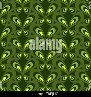 Retro seamless pattern with simple butterflies on dark background. Flat ornament for textile, wrapping paper, prints, fabric, wallpaper, web etc. Stock Vector