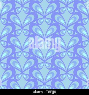 Retro seamless pattern with simple butterflies on dark background. Flat ornament for textile, wrapping paper, prints, fabric, wallpaper, web etc. Stock Vector
