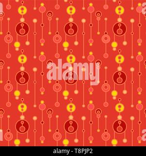 Simple seamless pattern with abstract talismans. Vector flat ethnic ornament for textile, wrapping paper, prints, fabric, wallpaper, web etc. Stock Vector