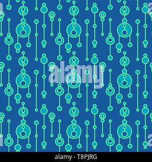 Simple seamless pattern with abstract talismans. Vector flat ethnic ornament for textile, wrapping paper, prints, fabric, wallpaper, web etc. Stock Vector
