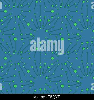 Abstract seamless pattern with rays and lines on colored background. Simple vector ornament for textile, wrapping paper, prints, fabric, wallpaper, we Stock Vector