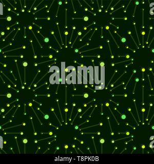 Abstract seamless pattern with rays and lines on colored background. Simple vector ornament for textile, wrapping paper, prints, fabric, wallpaper, we Stock Vector
