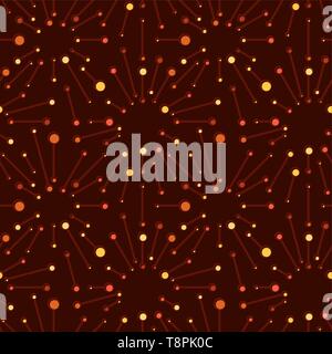 Abstract seamless pattern with rays and lines on colored background. Simple vector ornament for textile, wrapping paper, prints, fabric, wallpaper, we Stock Vector