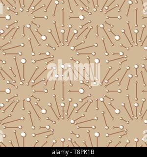 Abstract seamless pattern with rays and lines on colored background. Simple vector ornament for textile, wrapping paper, prints, fabric, wallpaper, we Stock Vector