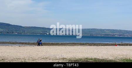 Belfast Lough, Holywood, County Down, Northern, Ireland. 14th May, 2019. UK weather - a warm sunny day at the coast with blue sky over Belfast Lough. Credit: David Hunter/Alamy Live News Stock Photo