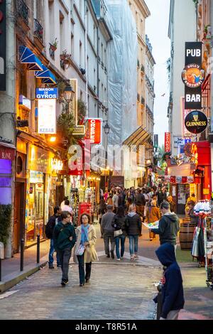 France, Paris, Saint Michel district, rue de la Huchette Stock Photo