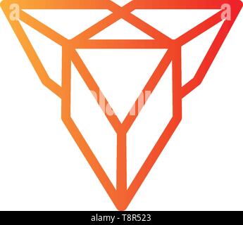 diamond monoline logo vector illustration icon element - vector Stock Vector