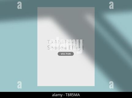 A transparent shadow silhouette overlay effect. Vector illustration. Stock Vector